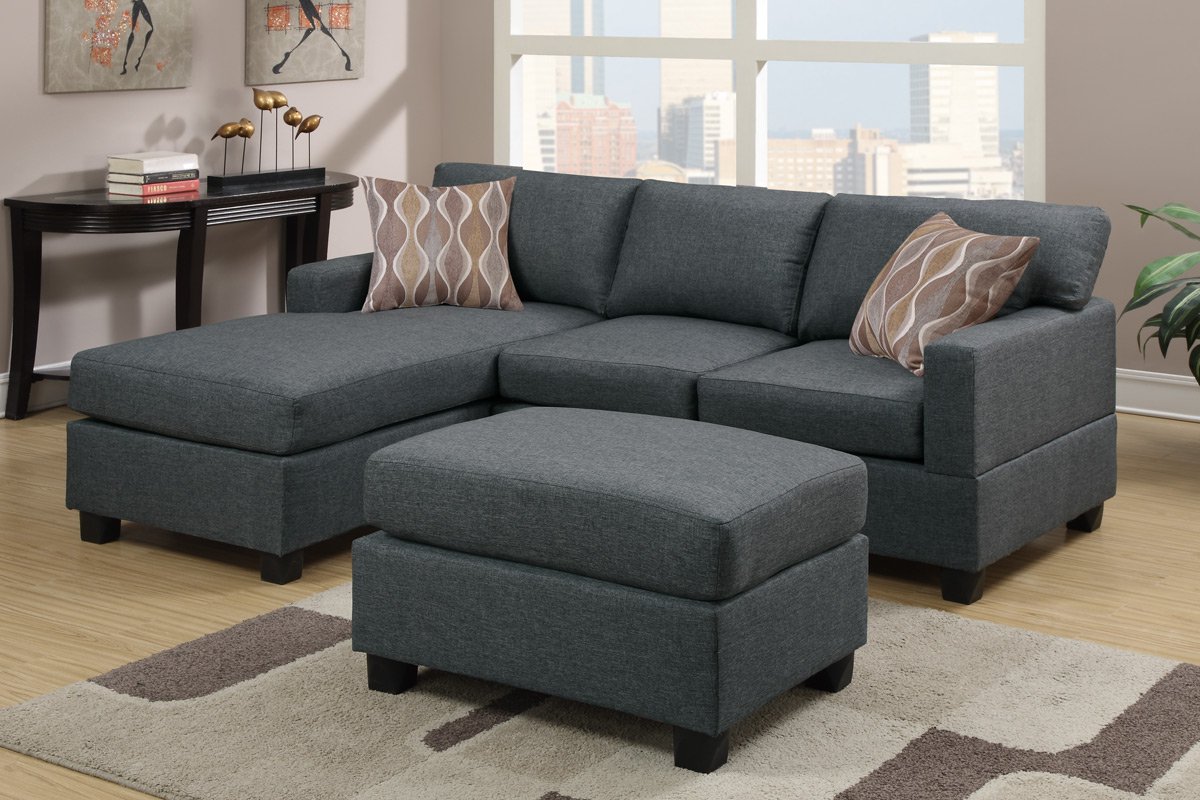 Blue Gray or Stone 3pc Sectional Sofa Set FREE DELIVERY IN SOUTHERN