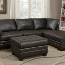 Espresso or Khaki Genuine Leather Sectional - FREE DELIVERY IN SOUTHERN CALIFORNIA