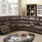 Light Coffee Bonded Leather Reclining Sectional Sofa - FREE DELIVERY IN SOUTHERN CALIFORNIA