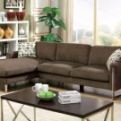Ramsey Dark Brown Chenille Fabric Sectional & Chair - FREE DELIVERY IN SOUTHERN CALIFORNIA