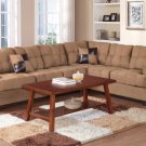 Reversible Plush Microfiber Chocolate or Tan Sectional Sofa - FREE DELIVERY IN SOUTHERN CALIFORNIA