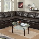 Large Sectional Sofa: Mocha Velvet, Cappuccino Velvet & Espresso Bonded Lether- FREE DELIVERY IN CA