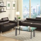 Espresso or Gray Bonded Leather Sofa & Love Seat - FREE DELIVERY IN SOUTHERN CALIFORNIA