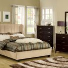 Maywood I Beige Velvet Fabric Bed - FREE DELIVERY IN SOUTHERN CALIFORNIA