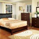 Midland II Padded Leatherette Headboard Brown Cherry Bed - FREE DELIVERY IN SOUTHERN CALIFORNIA