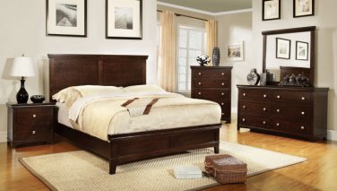 Spruce Transitional Style Brown Cherry Finish Bed - FREE DELIVERY IN SOUTHERN CALIFORNIA
