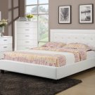 White Faux Leather Bed - FREE DELIVERY IN SOUTHERN CALIFORNIA