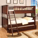 Radcliff II Brown Cherry Finish Twin/Twin or Twin/Full Bunk Bed - FREE DELIVERY IN CALIFORNIA