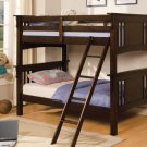 SPRING CREEK DARK WALNUT OR OAK FINISH TWIN/TWIN OR TWIN/ FULL BUNK BED- FREE DELIVERY IN CA