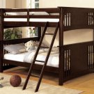 Spring Creek Espresso, Oak, or White Finish Full/Full Bunk Bed  - FREE DELIVERY IN CALIFORNIA