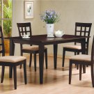 Rich Dark Cappuccino/Warm Medium Walnut Finish Dining Set - FREE DELIVERY IN CALIFORNIA