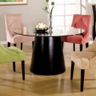 Montecito Espresso Finish Glass Top 5pc Dining Set - FREE DELIVERY IN SOUTHERN CALIFORNIA