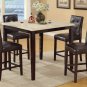 Faux Marble Top 5pc Dining Set w/ Cream or Dark Brown Faux Leather Chairs - FREE DELIVERY IN CA