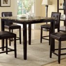 Marble Table Top 5pc Dining Set w/ Tufted Button or Keyhole Back Chairs - FREE DELIVERY IN CA