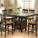 Rich Dark Cappuccino or Warm Medium Walnut Finish 9pc Dining Set - FREE DELIVERY IN CALIFORNIA
