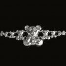 Genuine Sterling Silver Single Jumbo Teddy Bear Bracelet 10mm GGSB303