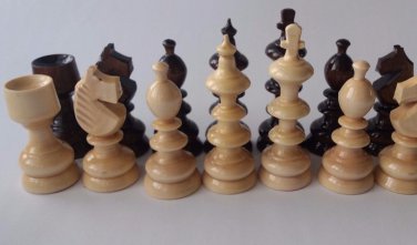 New big huge handmade european hazel wooden chess piece set King 10.7cm,4.21in