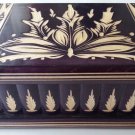 New big huge deep violet wooden jewelry secret magic puzzle box case adventure