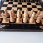 Big black handcarved beech wood chessboard box chess piece backgammon checkers