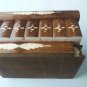 New brown handmade wooden wizard jewelry puzzle magic storage box brain teaser
