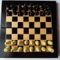 Black travel wooden chess set hazel wood chess piece,beech wood chessboard box