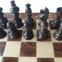 New brown wooden chess set backgammon checkers carved beech wood chessboard box