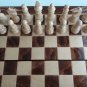 New brown wooden chess set backgammon checkers carved beech wood chessboard box
