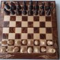 New brown wooden chess set backgammon checkers carved beech wood chessboard box