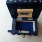 New blue handmade wooden puzzle magic storage jewelry secret mystery box