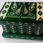 New green handmade wooden puzzle magic storage jewelry secret box brain teaser