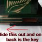 New green handmade wooden puzzle magic storage jewelry secret box brain teaser