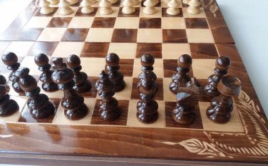 New big 20x 20 in beech wood chessboard box chess piece set backgammon checkers