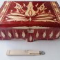 New big huge red wooden wizard jewelry puzzle magic case box hidden brain teaser