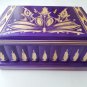 New big huge special purple wood jewelry secret magic treasure puzzle box case