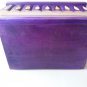 New big huge special purple wood jewelry secret magic treasure puzzle box case