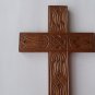 Handcarved brown 8.26x4.72'' wooden cross decorative wall cross crucifix art