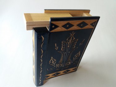 New big huge blue misterious magic puzzle surprise wizard mystery book box
