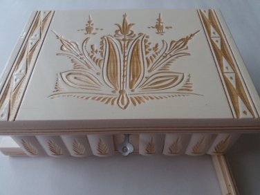 New big huge white jewelry magic puzzle box adventure challenge hidden drawer