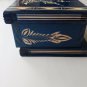 New big huge handcarved blue wooden jewelry secret magic puzzle box case gift