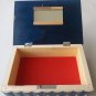 New big huge handcarved blue wooden jewelry secret magic puzzle box case gift