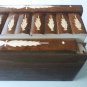 New big huge brown wooden wizard jewelry puzzle magic case box hidden drawer key
