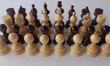 New european handmade hazel wooden chess pieces set King is 7.2 cm, 2.83 in