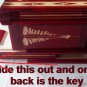 New red puzzle box wooden wizard mystery jewelry magic box secret brain teaser