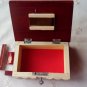 New special red wooden wizard jewelry puzzle magic box brain teaser trinket case