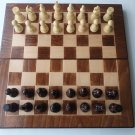 New beech wood chessboard box backgammon checkers hazel wood chess piece set