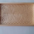 Natural maple wood small carved tray salver plate home decor serving dish unique