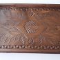 Brown maple wood medium carved tray salver plate home decor serving dish unique