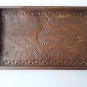 Brown maple wood medium carved tray salver plate home decor serving dish unique