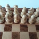 Nut brown travel game wooden chess set chess piece,beech wood chessboard box