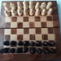 Nut brown travel game wooden chess set chess piece,beech wood chessboard box